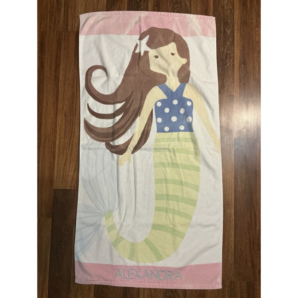 Pottery Barn Kids Mermaid ALEXANDRA Personalized Beach Towel